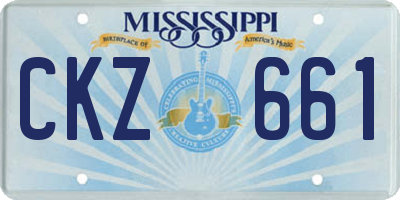 MS license plate CKZ661