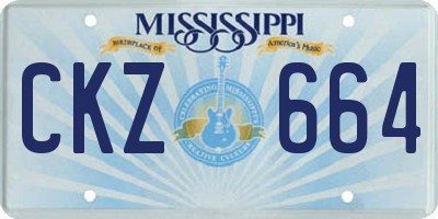 MS license plate CKZ664