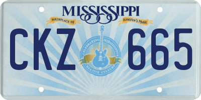 MS license plate CKZ665
