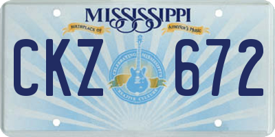 MS license plate CKZ672