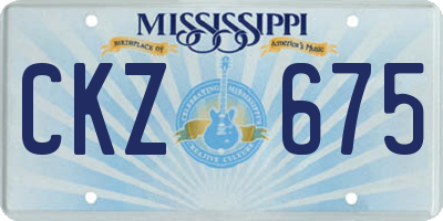 MS license plate CKZ675