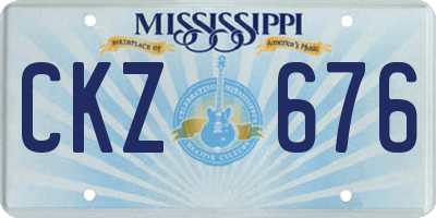MS license plate CKZ676