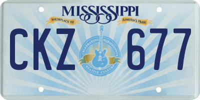 MS license plate CKZ677