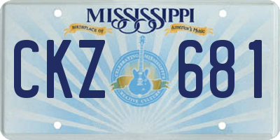MS license plate CKZ681