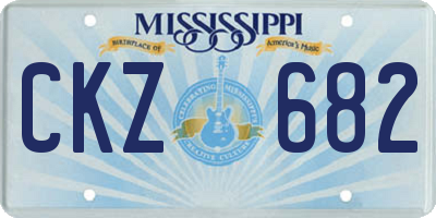 MS license plate CKZ682