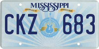 MS license plate CKZ683