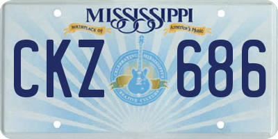 MS license plate CKZ686