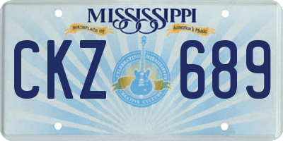 MS license plate CKZ689