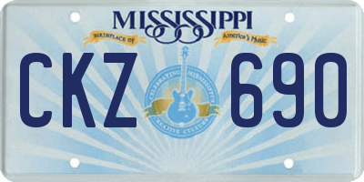 MS license plate CKZ690