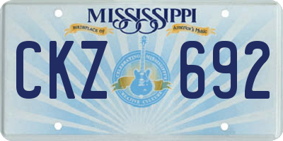 MS license plate CKZ692