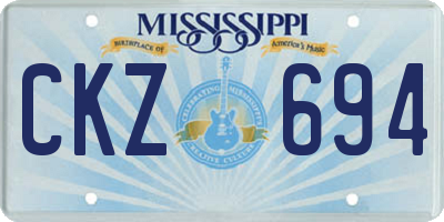 MS license plate CKZ694