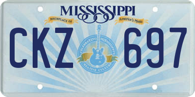 MS license plate CKZ697
