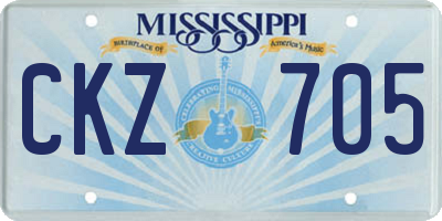 MS license plate CKZ705