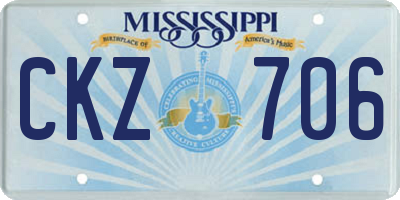 MS license plate CKZ706