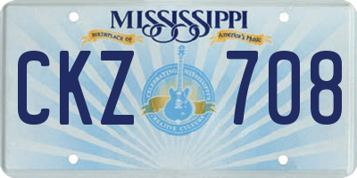 MS license plate CKZ708