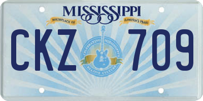 MS license plate CKZ709