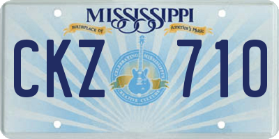 MS license plate CKZ710