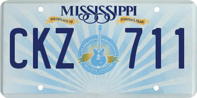 MS license plate CKZ711