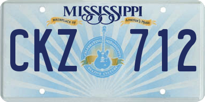 MS license plate CKZ712