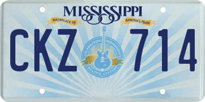MS license plate CKZ714