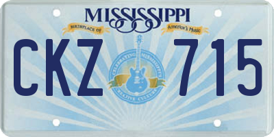 MS license plate CKZ715