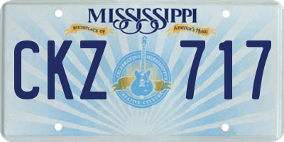MS license plate CKZ717