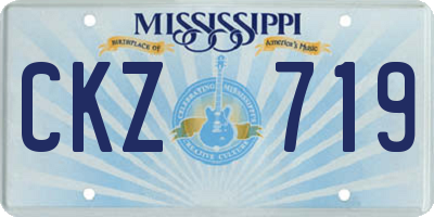 MS license plate CKZ719