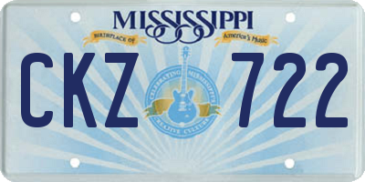 MS license plate CKZ722