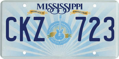 MS license plate CKZ723