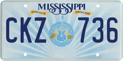MS license plate CKZ736