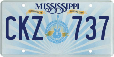 MS license plate CKZ737