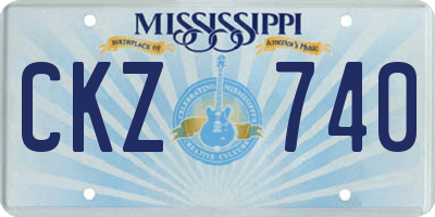 MS license plate CKZ740