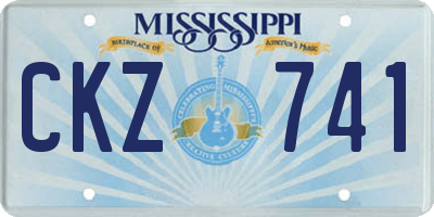 MS license plate CKZ741