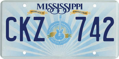 MS license plate CKZ742