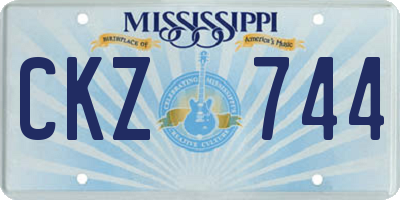 MS license plate CKZ744