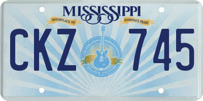 MS license plate CKZ745
