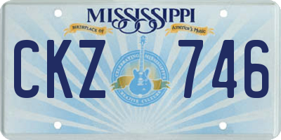 MS license plate CKZ746
