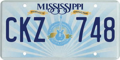 MS license plate CKZ748