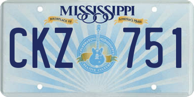 MS license plate CKZ751