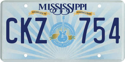 MS license plate CKZ754