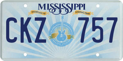 MS license plate CKZ757