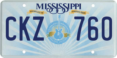 MS license plate CKZ760