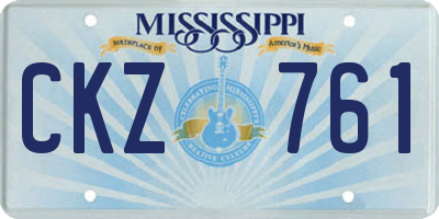 MS license plate CKZ761