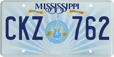 MS license plate CKZ762