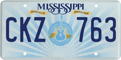 MS license plate CKZ763