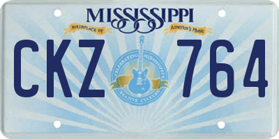 MS license plate CKZ764
