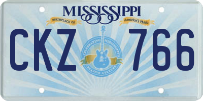 MS license plate CKZ766