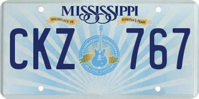 MS license plate CKZ767