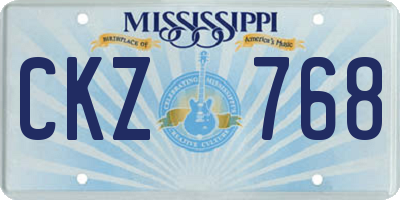 MS license plate CKZ768