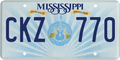 MS license plate CKZ770